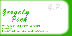 gergely pick business card